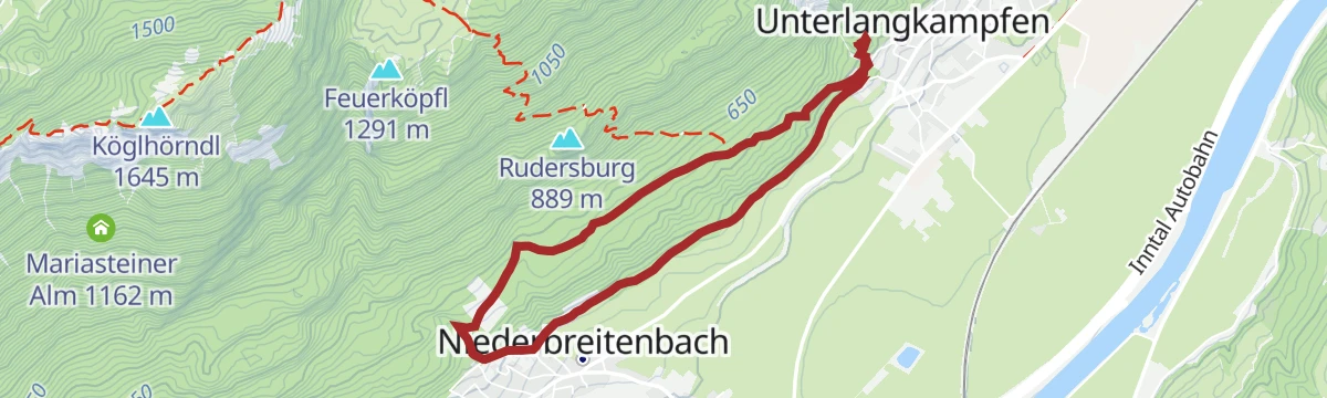 Route map: Sagenweg - Waldrunde Langkampfen